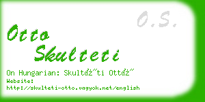 otto skulteti business card